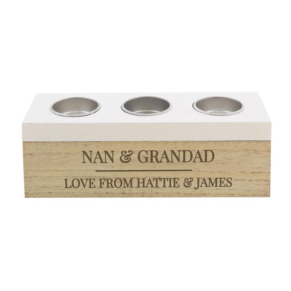 Personalised Classic Triple Tea Light Box £15.29